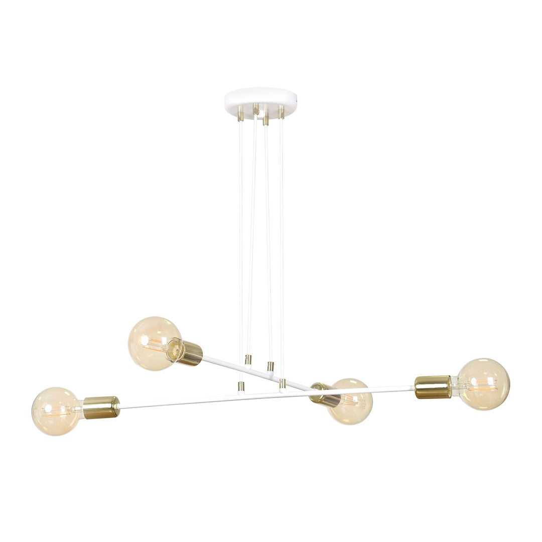 Loftlampe VESIO 4 - Hvid / Guld / Rav - Nordic Unique