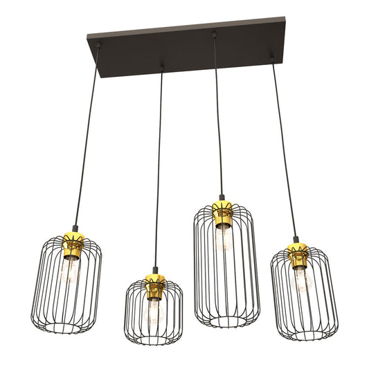 Loftlampe VANDER 4 - Sort / Guld - Nordic Unique
