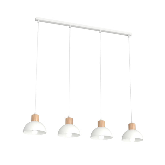 Loftlampe SECO 4 - Hvid / Træ - Nordic Unique