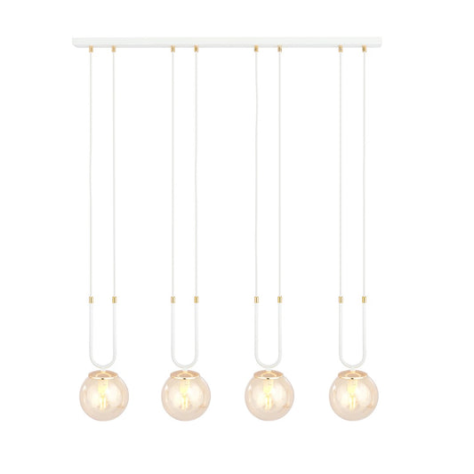 Loftlampe GLAM 4 - Hvid / Rav / Guld - Nordic Unique