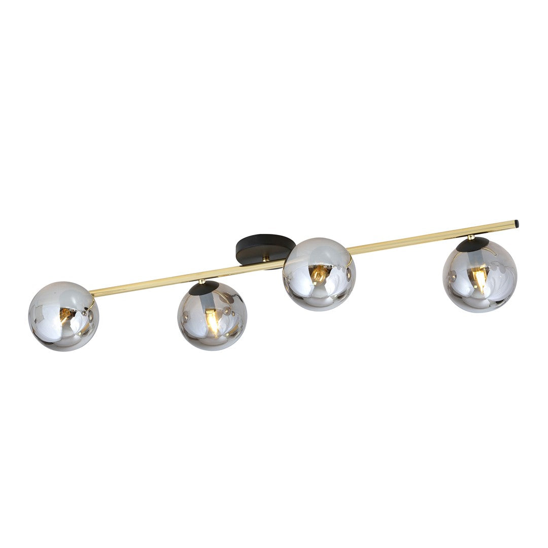 Loftlampe SPLENDI 4 - Sort / Grafit / Guld - Nordic Unique