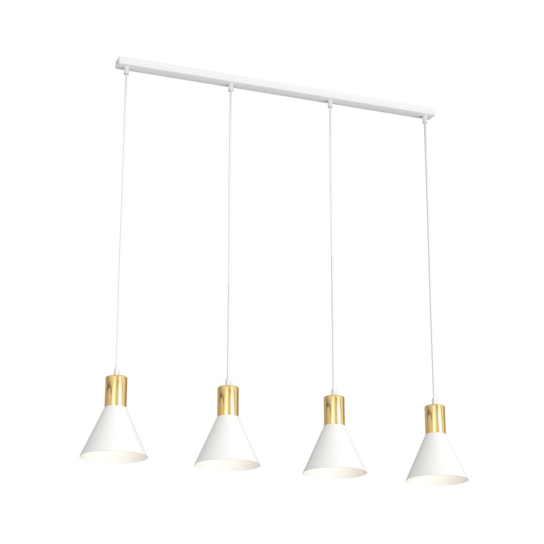 Loftlampe ROSA 4 - Hvid / Guld - Nordic Unique
