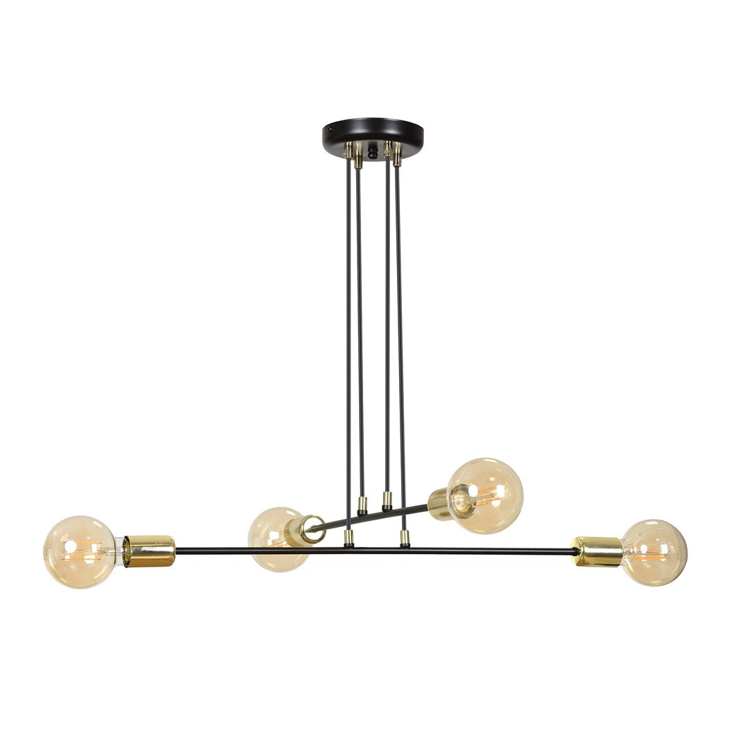 Loftlampe VESIO 4 - Sort / Guld / Rav - Nordic Unique