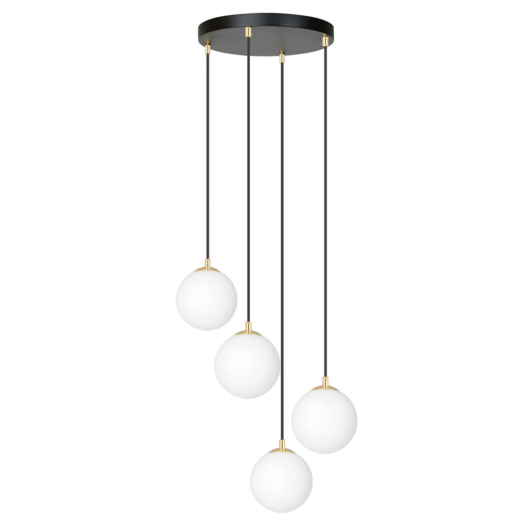 Loftlampe ROYAL 4 - Sort / Guld / Hvid - Nordic Unique