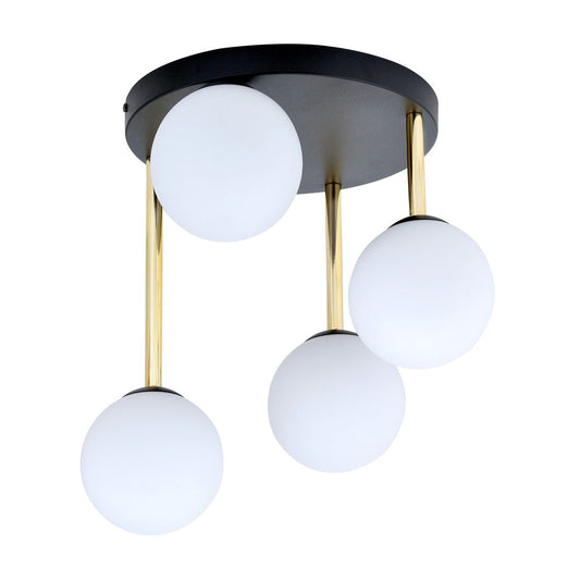 Loftlampe DOLCE 4 - Sort / Hvid / Guld - Nordic Unique