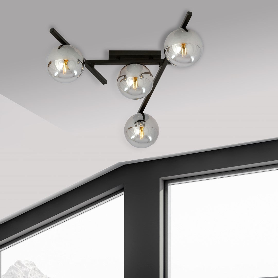 Loftlampe SMART 4 - Sort / Grafit - Nordic Unique