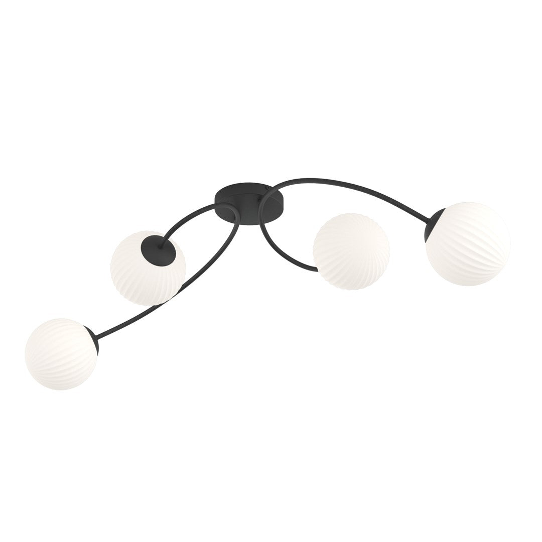 Loftlampe VIBRA 4 - Sort / Hvid - Nordic Unique