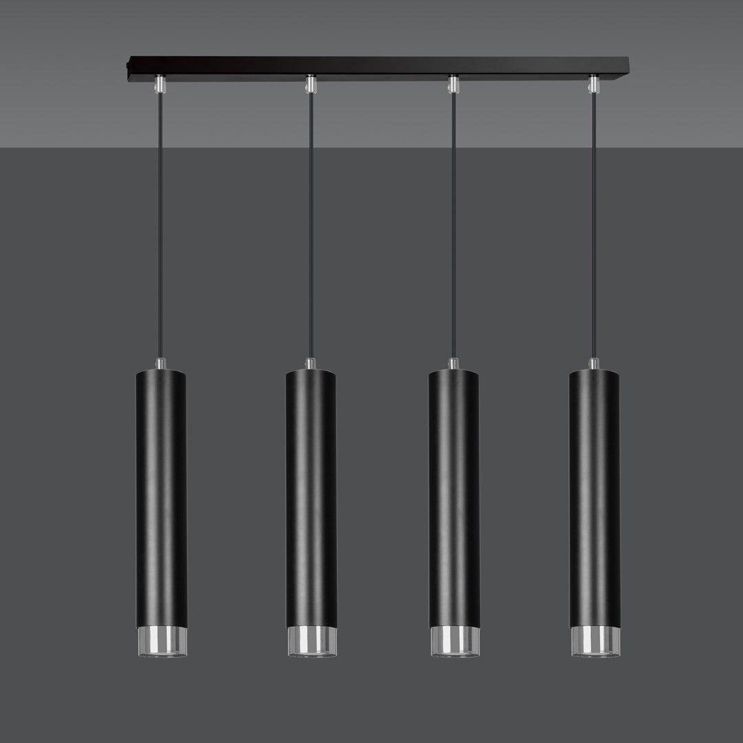 Loftlampe KIBO 4 - Sort / Krom - Nordic Unique