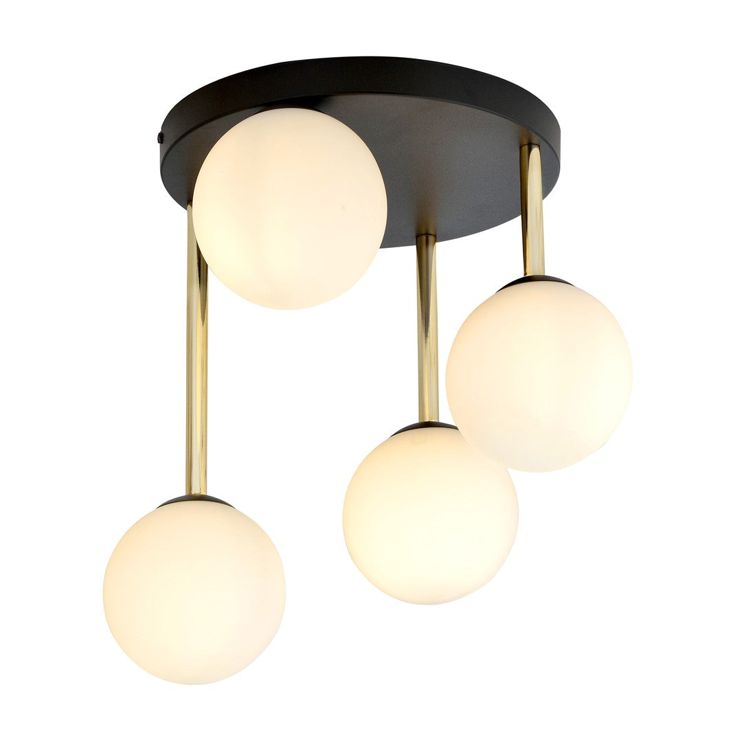 Loftlampe DOLCE 4 - Sort / Hvid / Guld - Nordic Unique