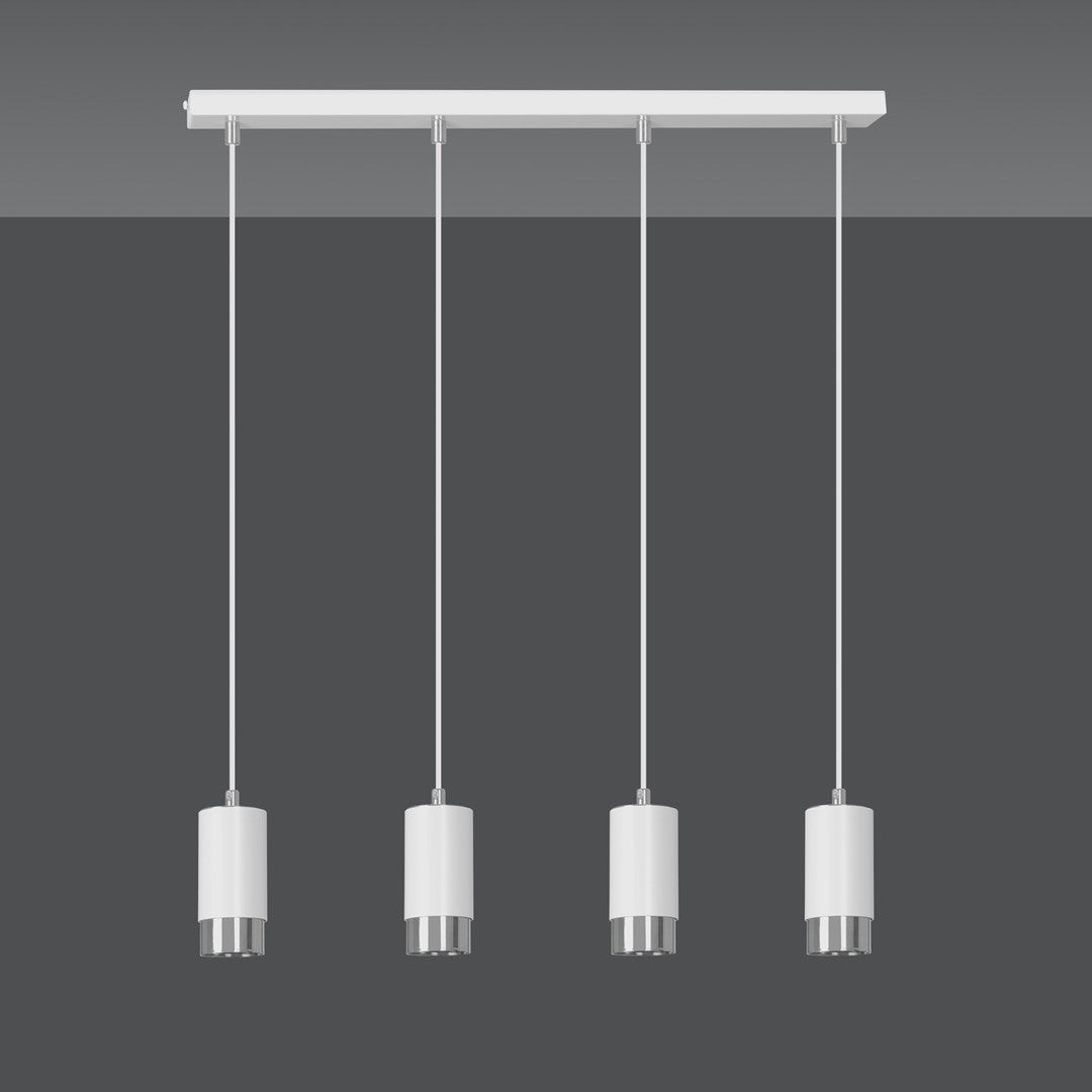 Loftlampe FUMIKO 4 - Hvid / Krom - Nordic Unique