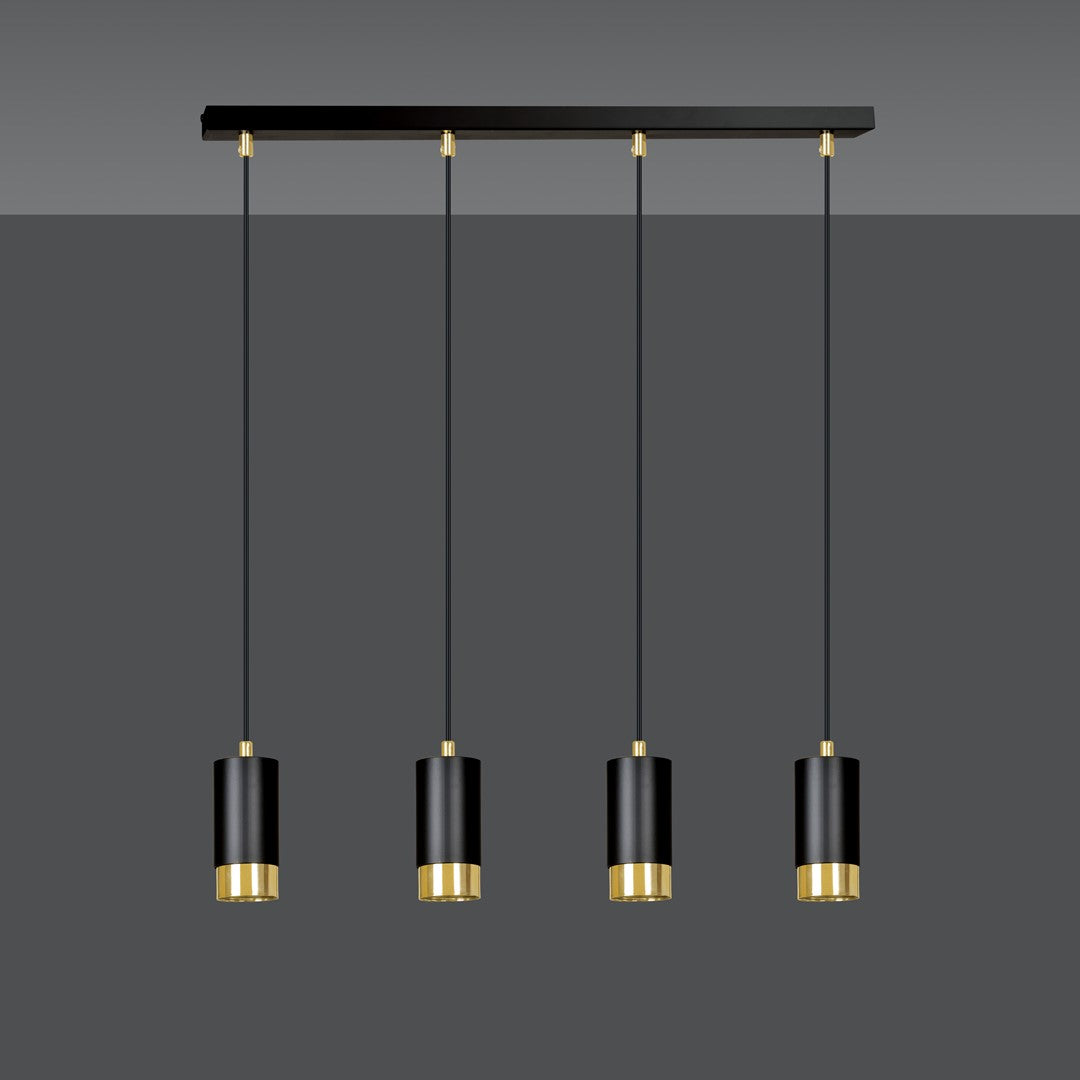Loftlampe FUMIKO 4 - Sort / Guld - Nordic Unique