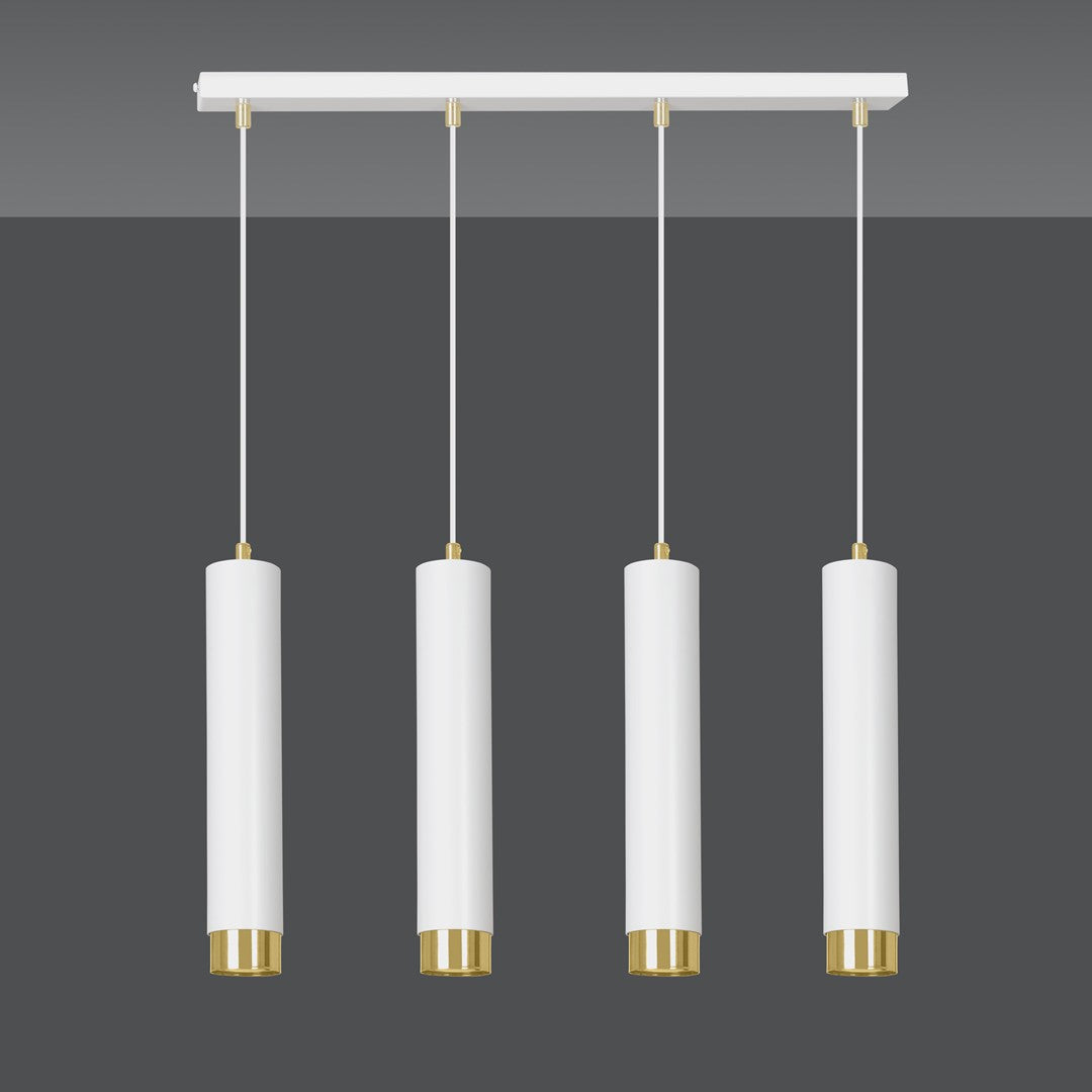 Loftlampe KIBO 4 - Hvid / Guld - Nordic Unique