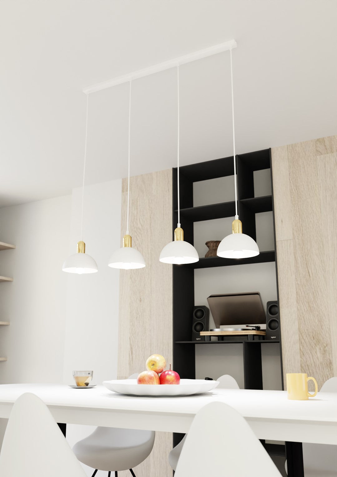 Loftlampe MOTO 4 - Hvid / Guld - Nordic Unique