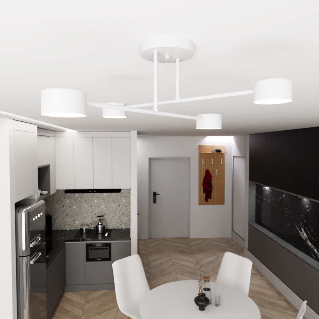 Loftlampe HALO 4 - Hvid - Nordic Unique