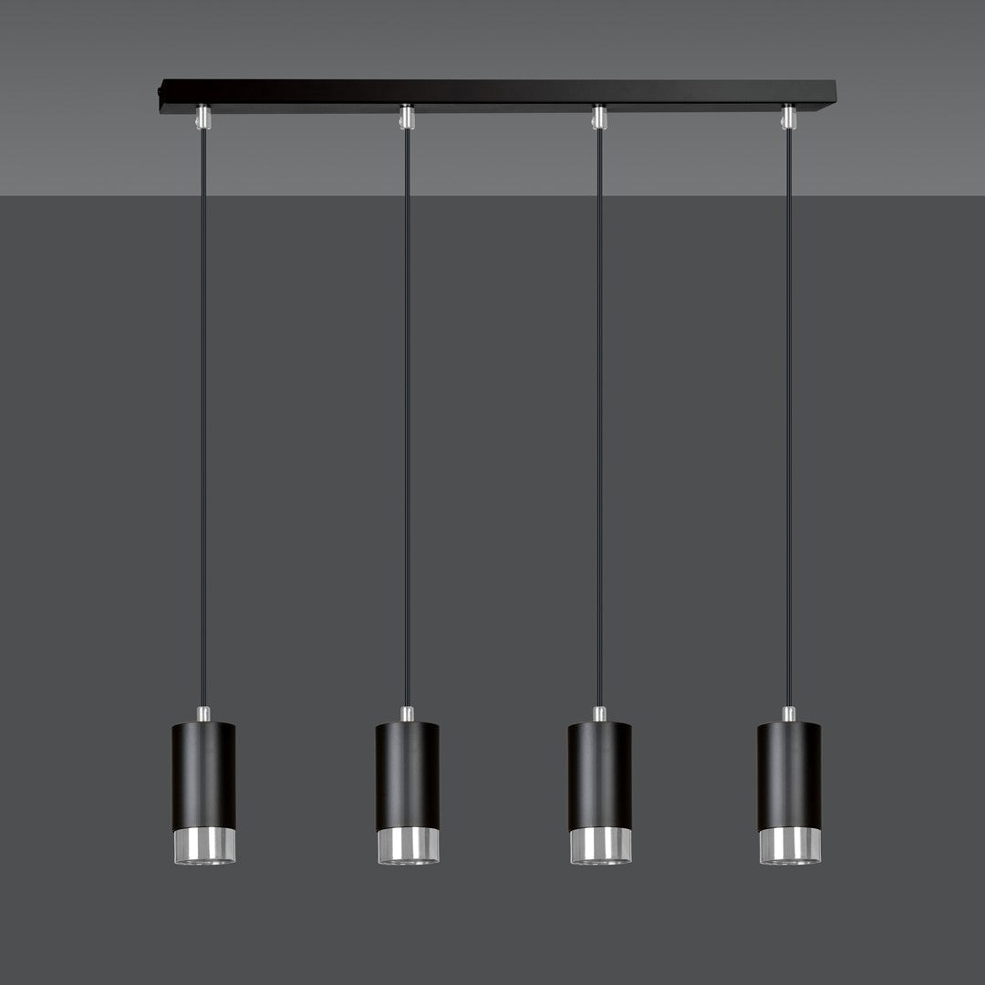 Loftlampe FUMIKO 4 - Sort / Krom - Nordic Unique