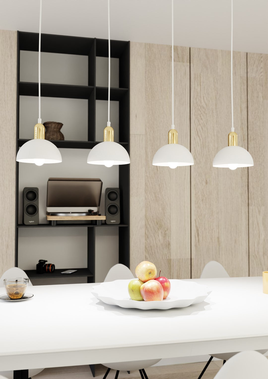 Loftlampe MOTO 4 - Hvid / Guld - Nordic Unique