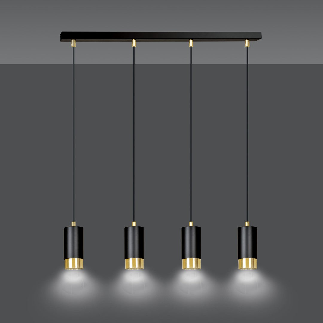 Loftlampe FUMIKO 4 - Sort / Guld - Nordic Unique