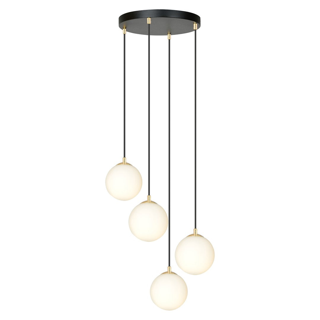 Loftlampe ROYAL 4 - Sort / Guld / Hvid - Nordic Unique