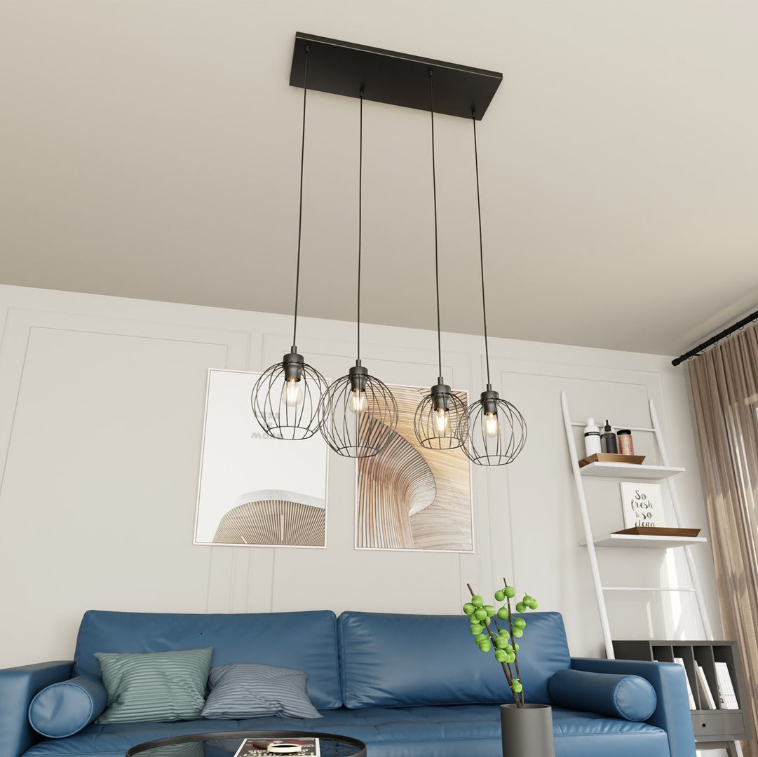 Loftlampe NANDO 4 - Sort - Nordic Unique