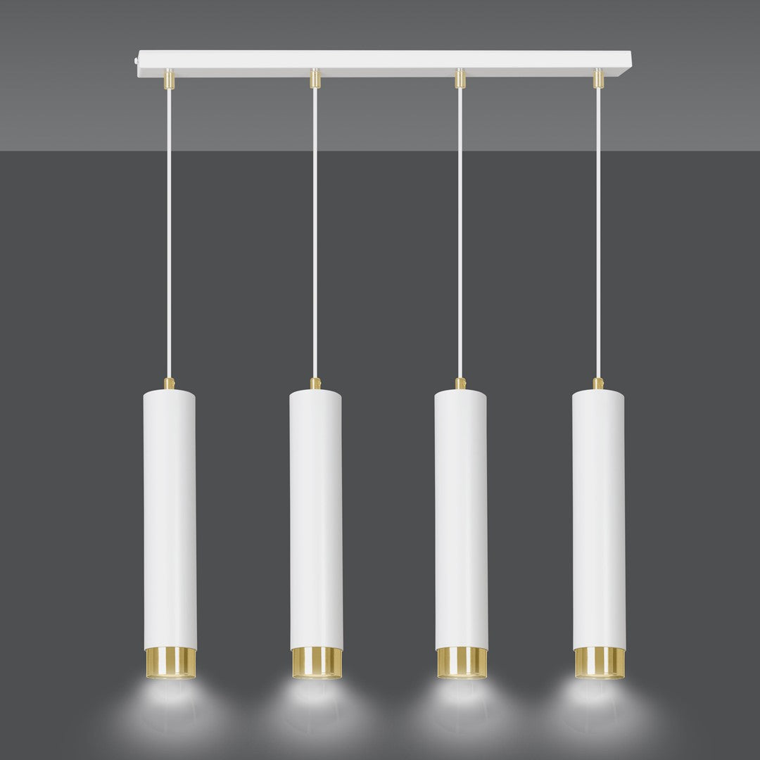 Loftlampe KIBO 4 - Hvid / Guld - Nordic Unique