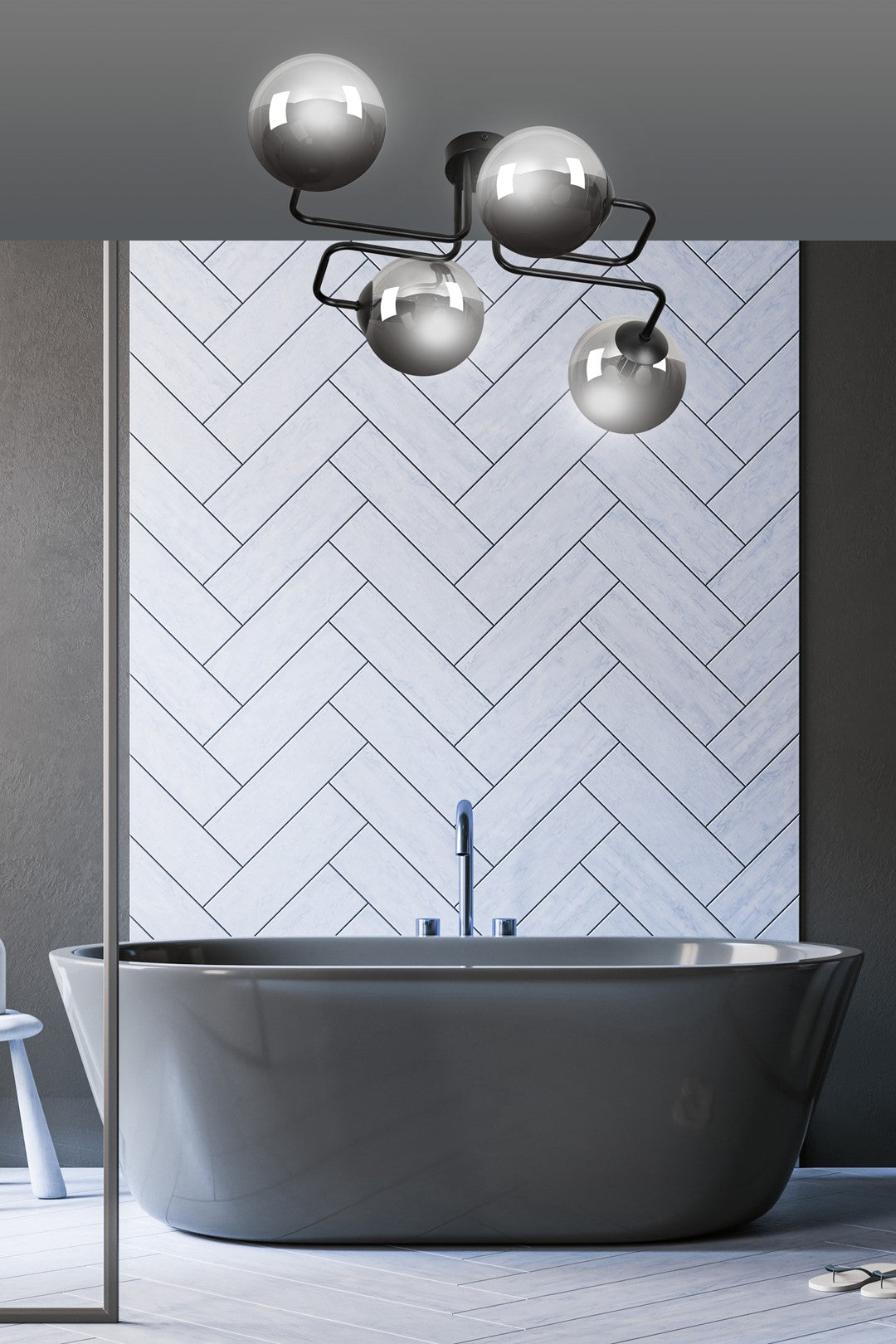 Loftlampe BRENDI 4 - Sort / Grafit - Nordic Unique