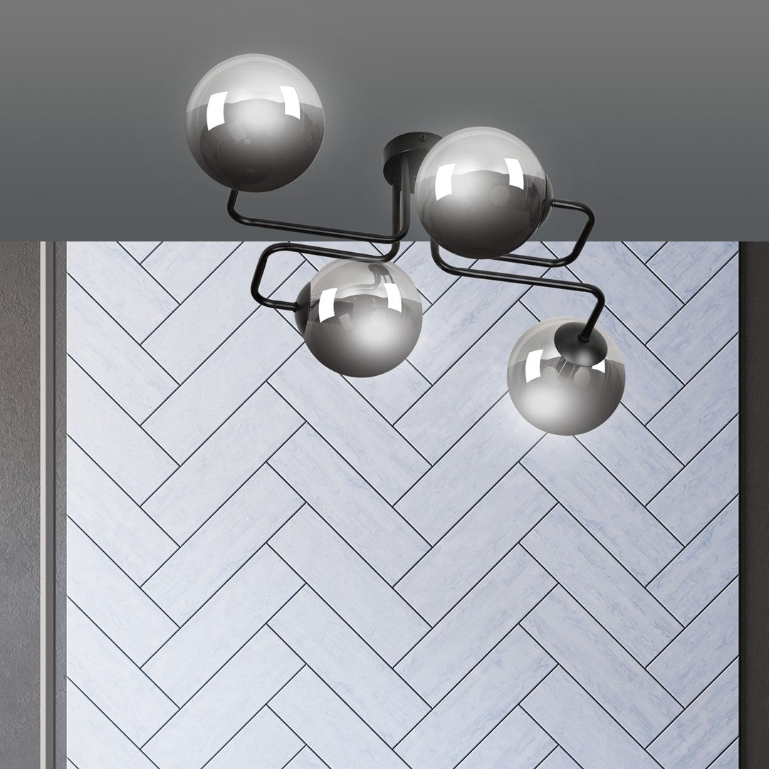 Loftlampe BRENDI 4 - Sort / Grafit - Nordic Unique