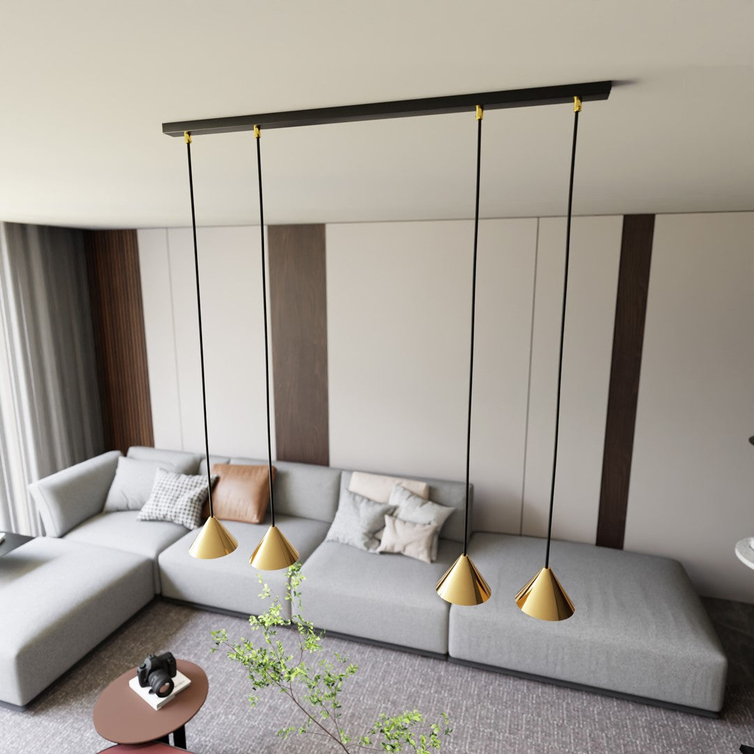 Loftlampe ELIT 4 - Sort / Guld - Nordic Unique