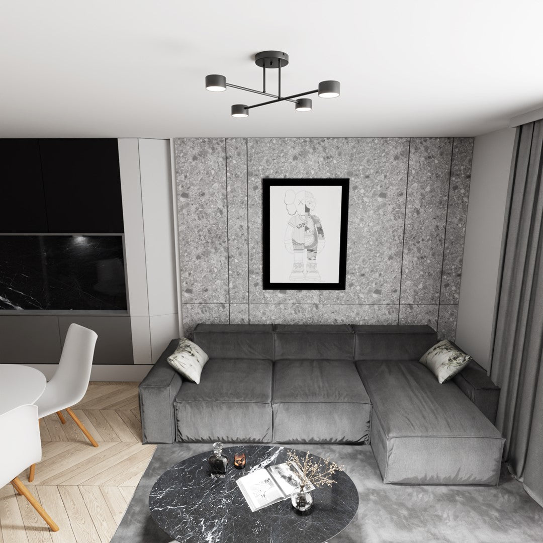 Loftlampe HALO 4 - Sort - Nordic Unique