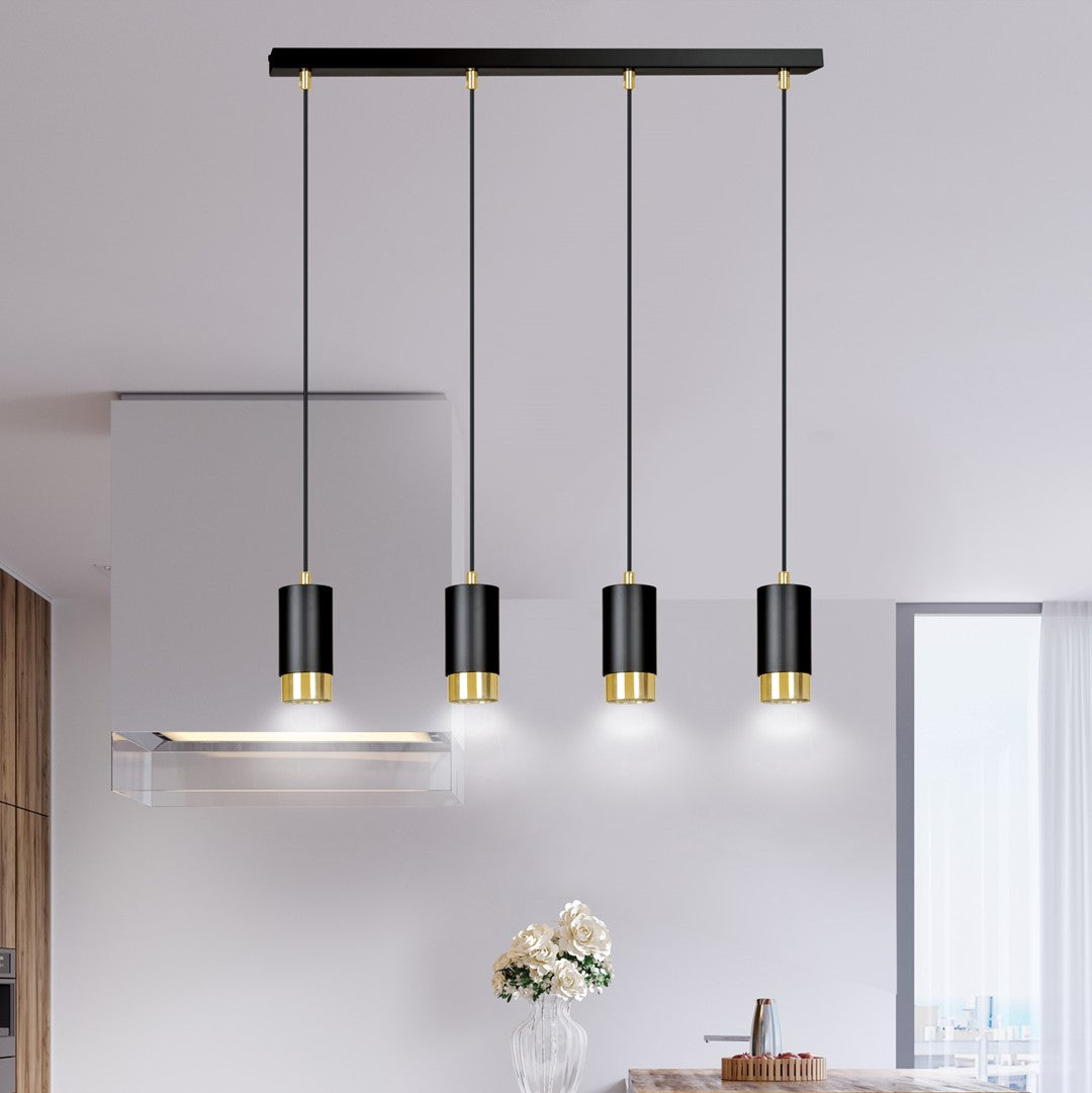 Loftlampe FUMIKO 4 - Sort / Guld - Nordic Unique