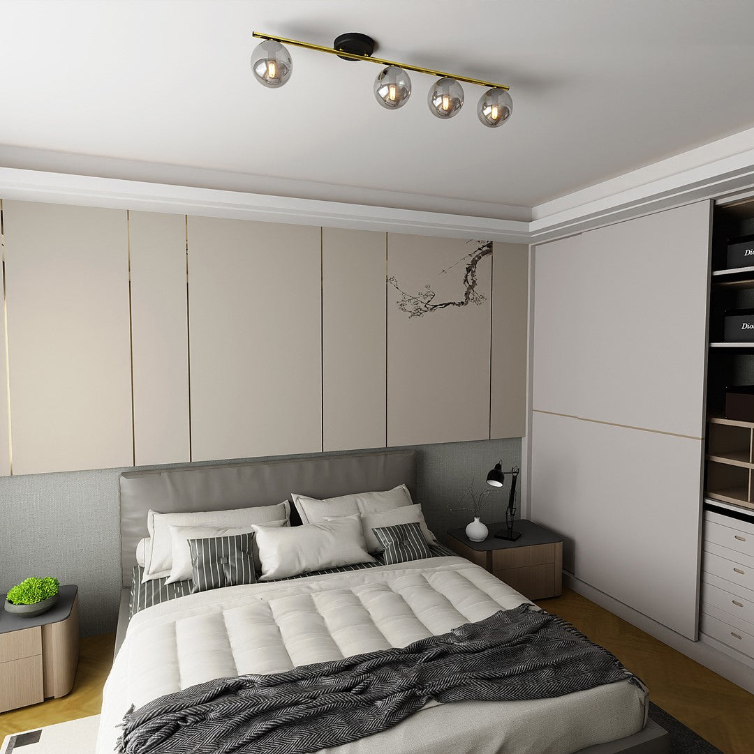 Loftlampe MONZA 4 - Sort / Grafit / Guld - Nordic Unique