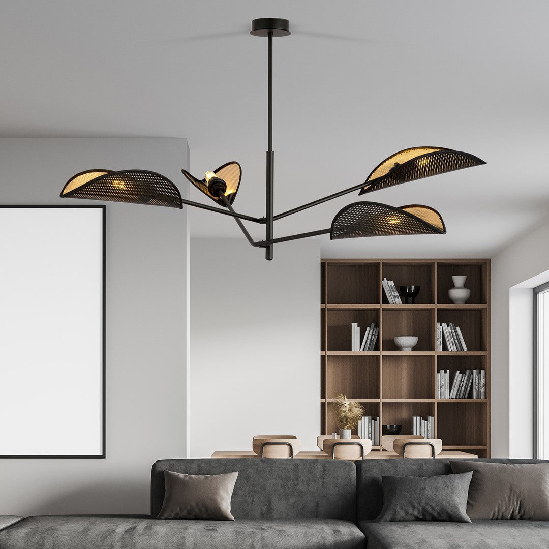 Loftlampe VENE 4 Sort / Guld - Nordic Unique