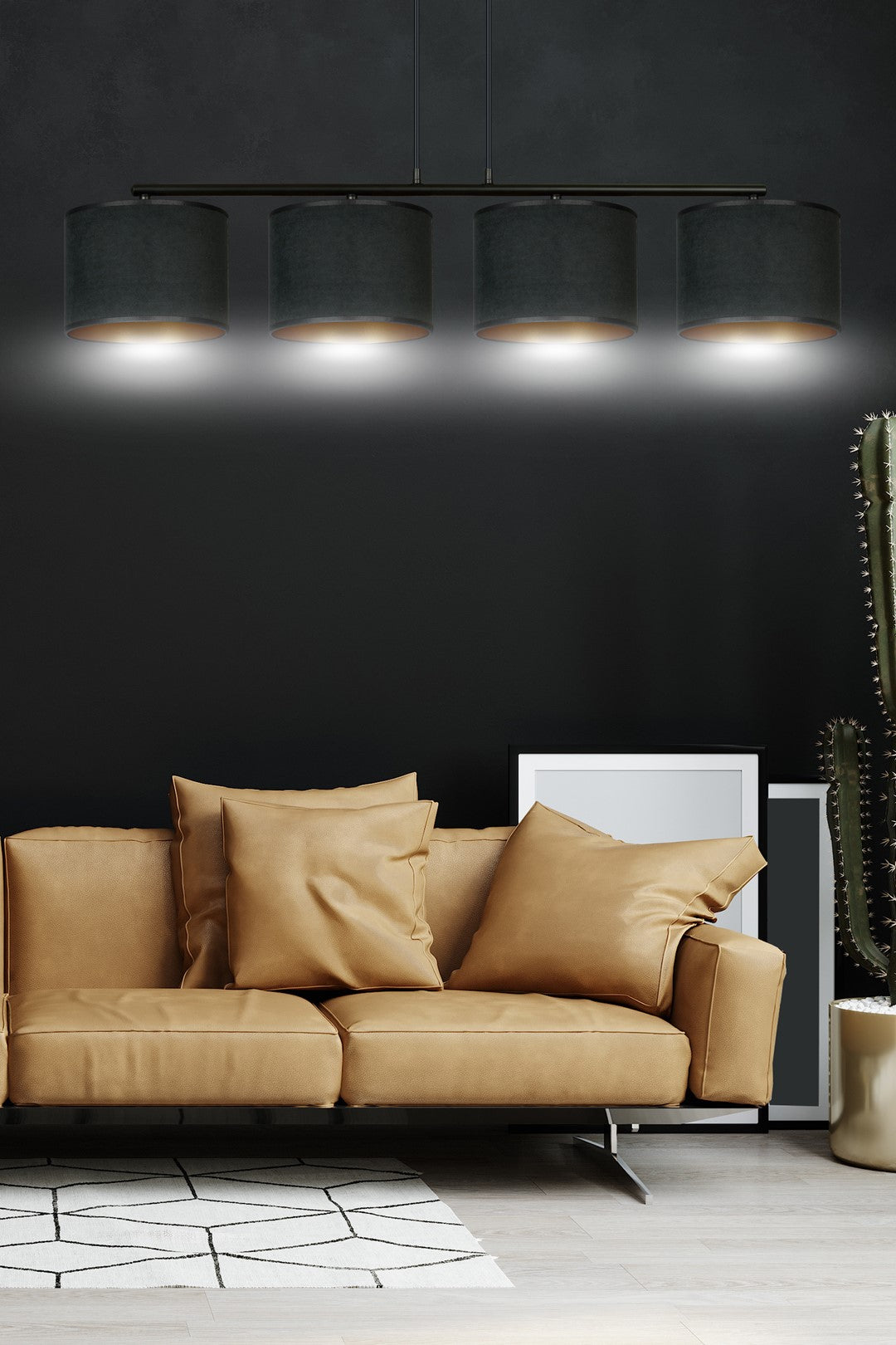 Loftlampe HILDE 4 - Sort / Guld - Nordic Unique