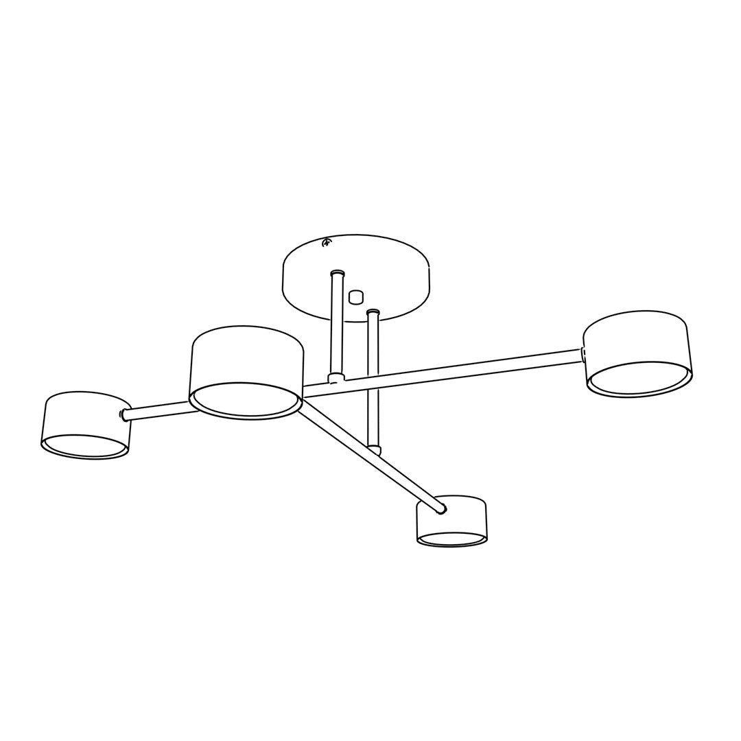 Loftlampe HALO 4 - Hvid - Nordic Unique