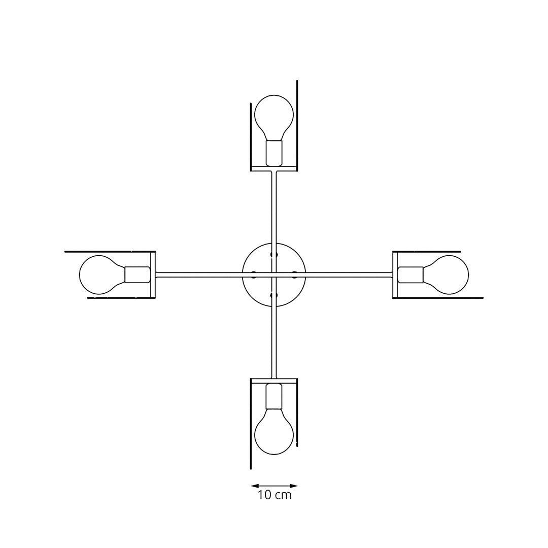 Loftlampe XOTIC 4 - Sort - Nordic Unique