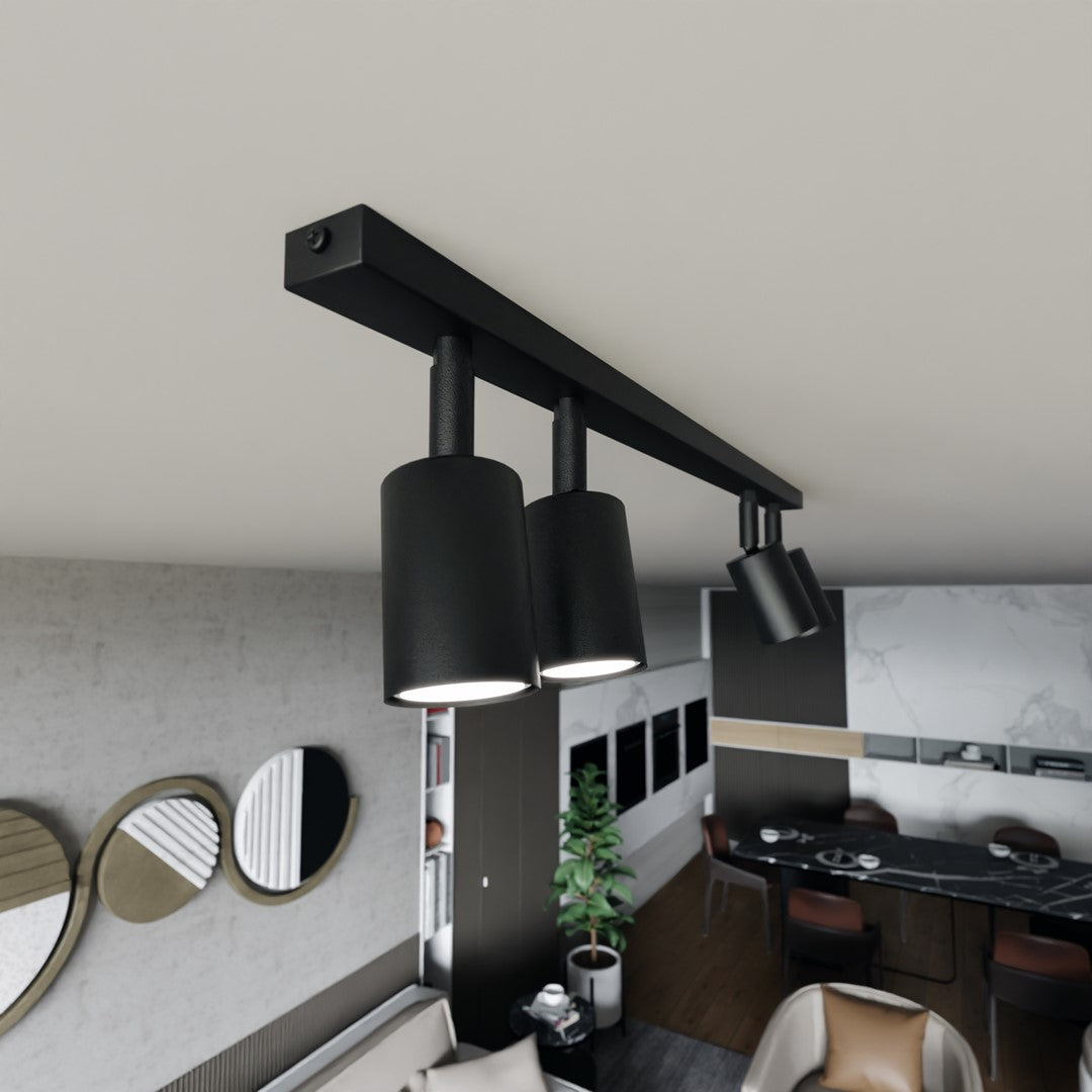 Loftlampe FLASH 4 - Sort - Nordic Unique