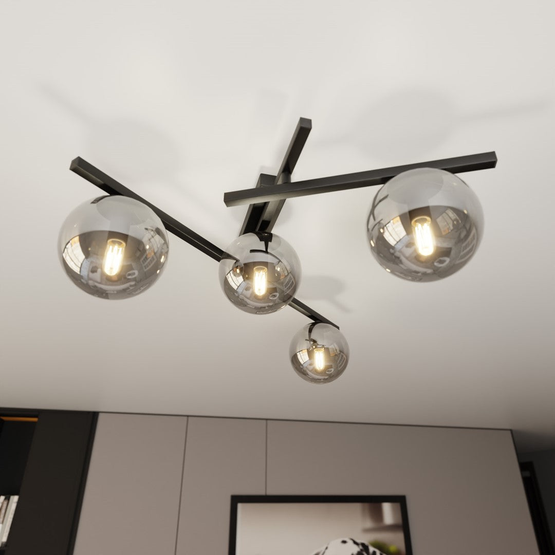 Loftlampe SMART 4 - Sort / Grafit - Nordic Unique