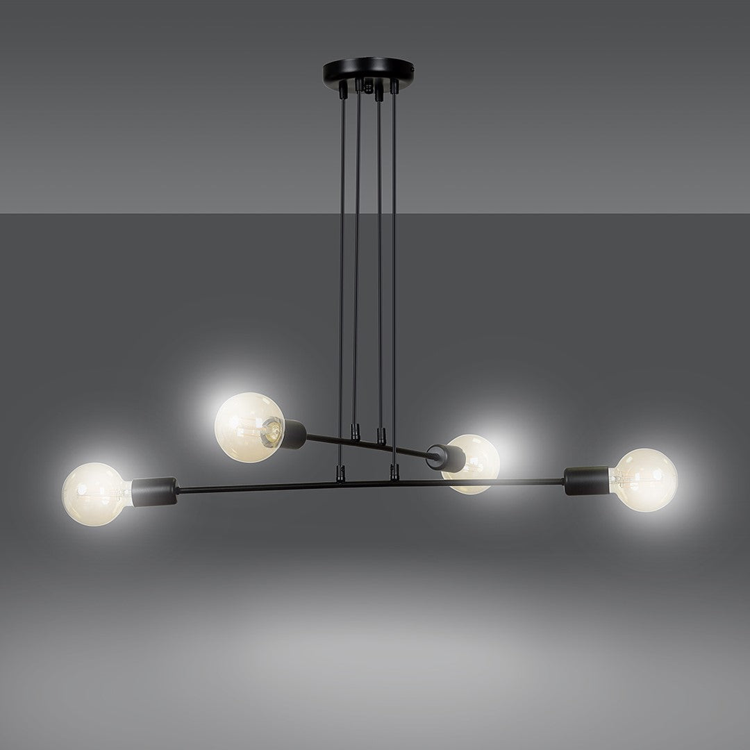 Loftlampe MULTIPO 4 - Sort / Rav - Nordic Unique