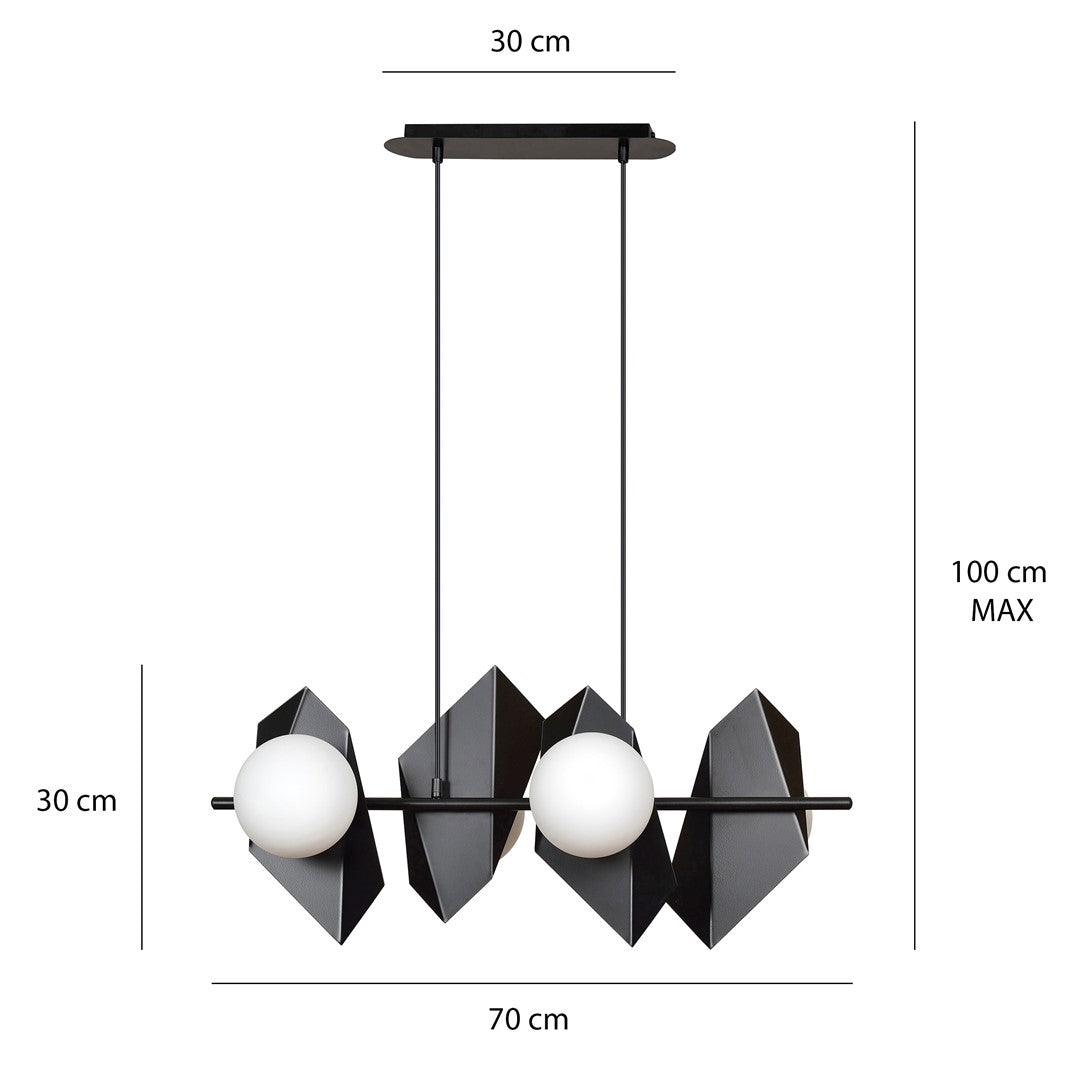 Loftlampe DRIFTON 4 - Sort / Hvid - Nordic Unique