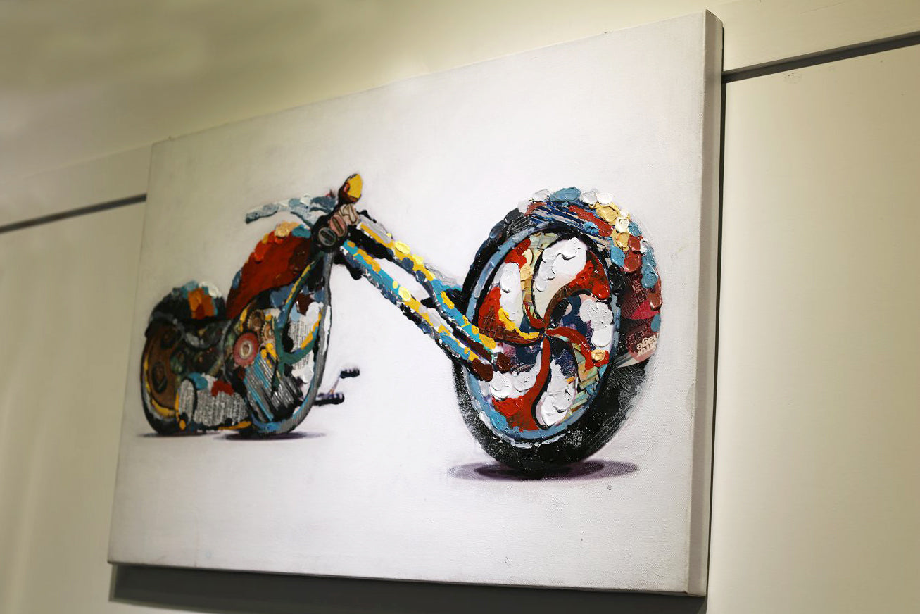 Oliemaleri Chopper – 60 x 90 cm - Nordic Unique