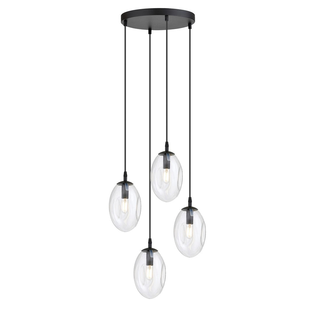 Loftlampe ASTRAL 4 Premium Gennemsigtig - Sort - Nordic Unique