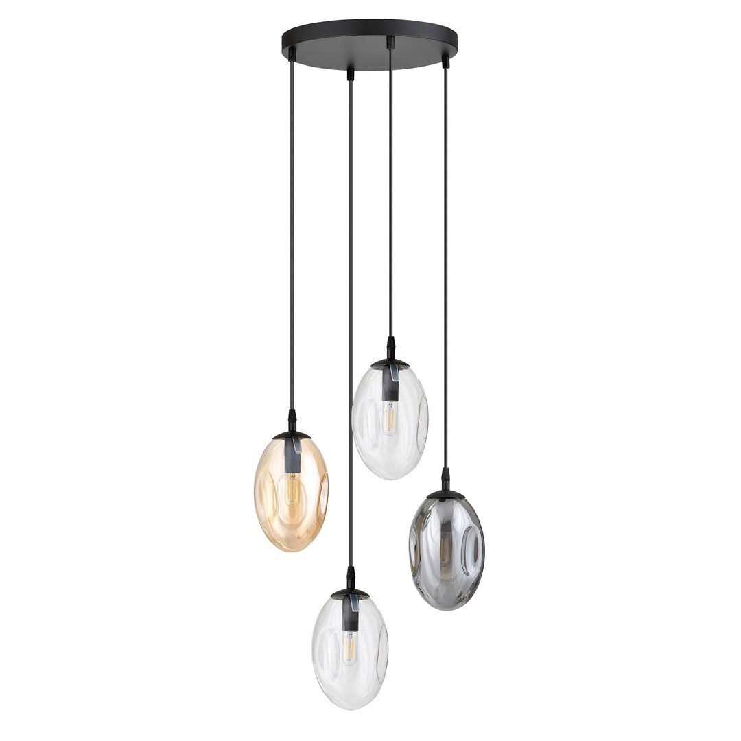 Loftlampe ASTRAL 4 Premium - Sort / Grafit / Rav - Nordic Unique