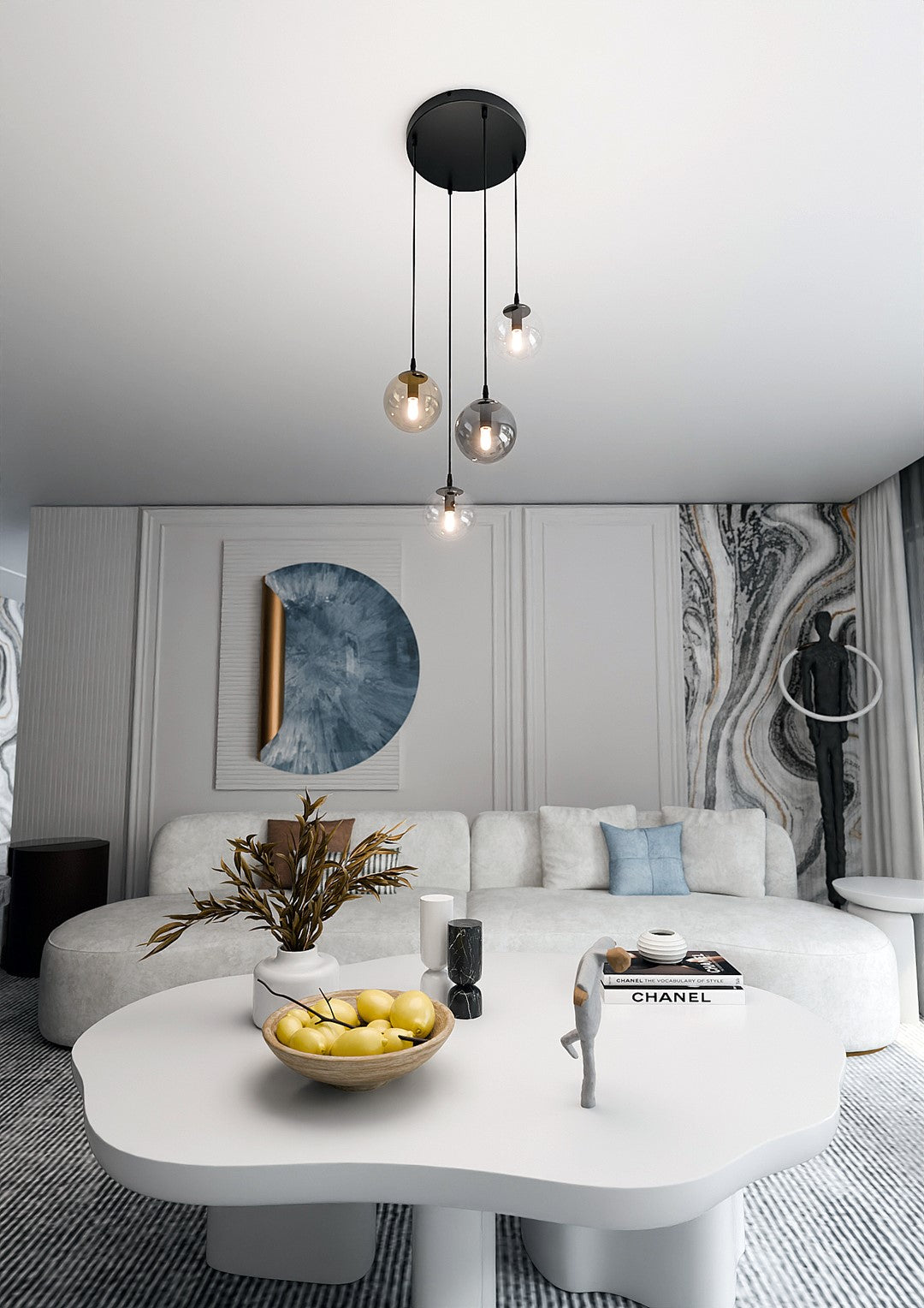 Loftlampe COSMO 4 Premium - Sort / Grafit / Rav - Nordic Unique