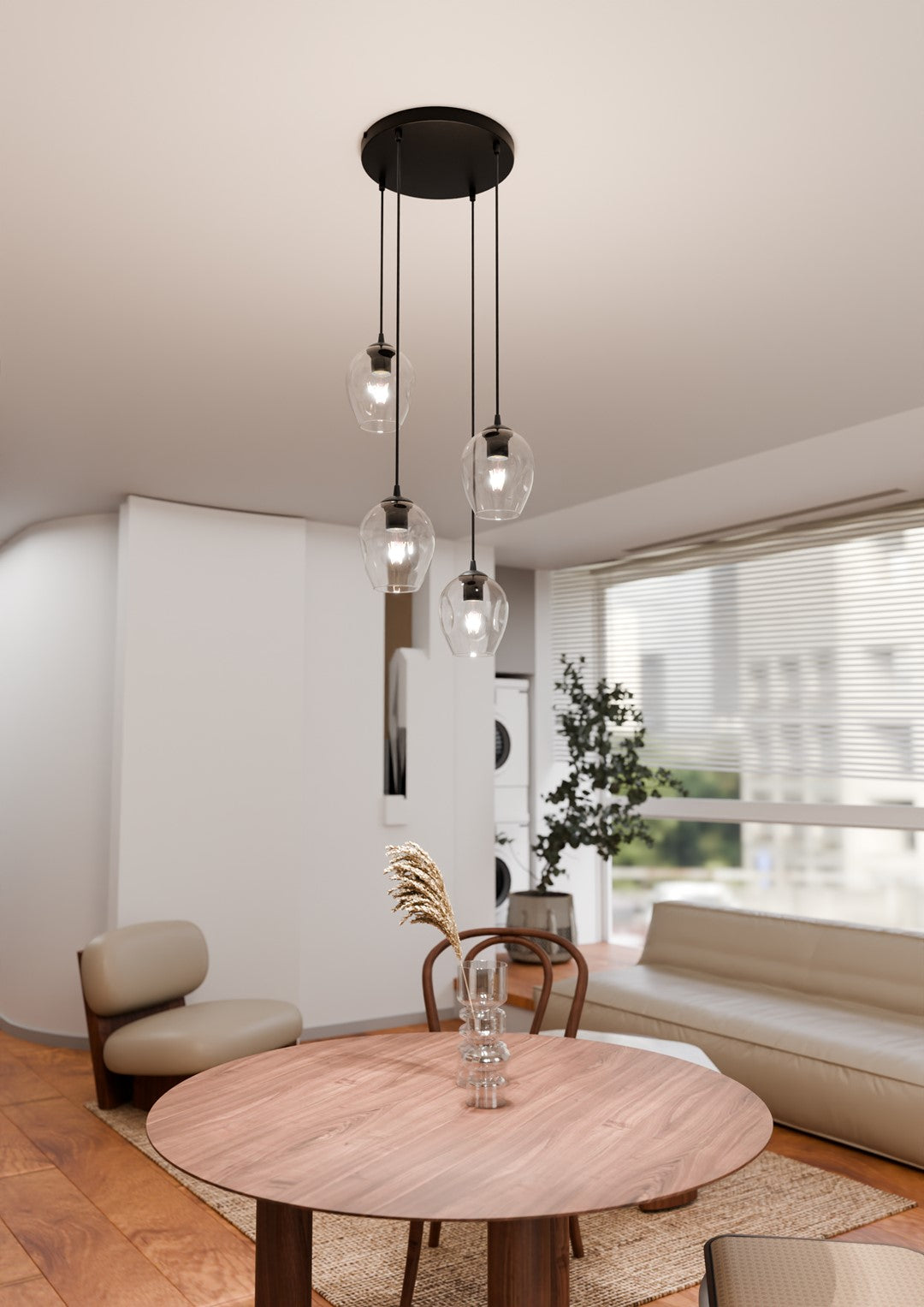 Loftlampe ISTAR 4 Premium Gennemsigtig - Sort - Nordic Unique