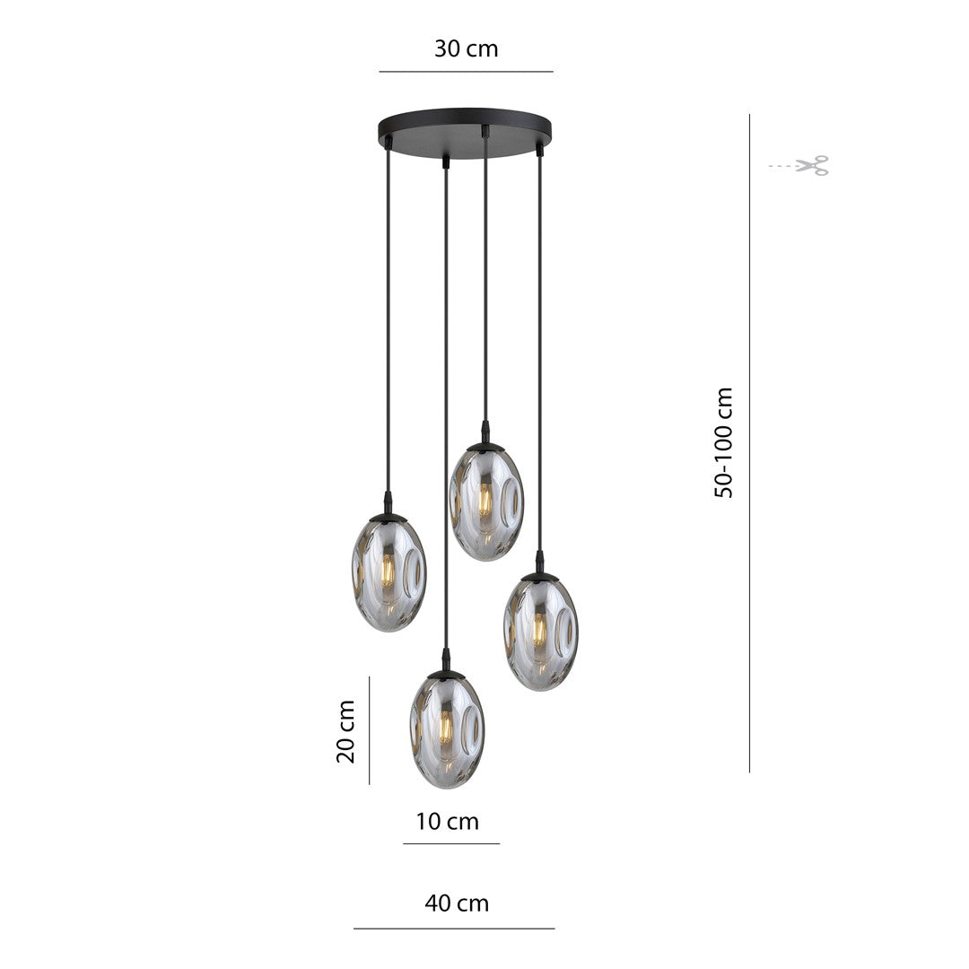 Loftlampe ASTRAL 4 Premium - Sort / Grafit - Nordic Unique