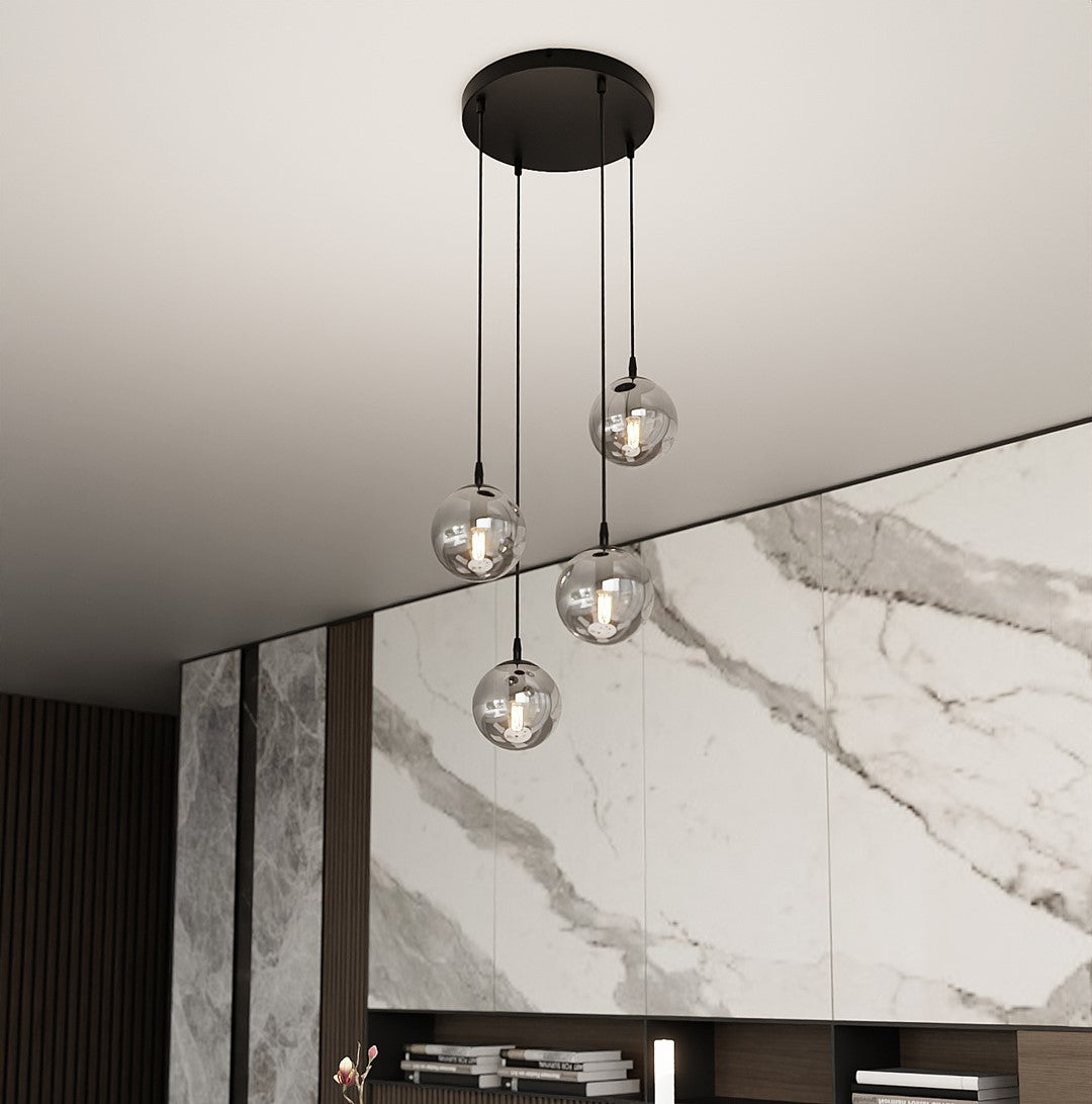 Loftlampe COSMO 4 BL Premium - Sort / Graft - Nordic Unique