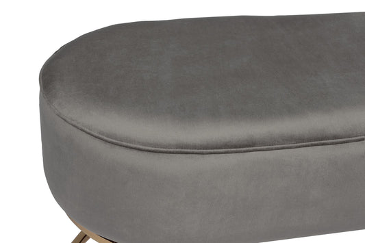 Bænk Athea 200 Grå / Guld - Nordic Unique