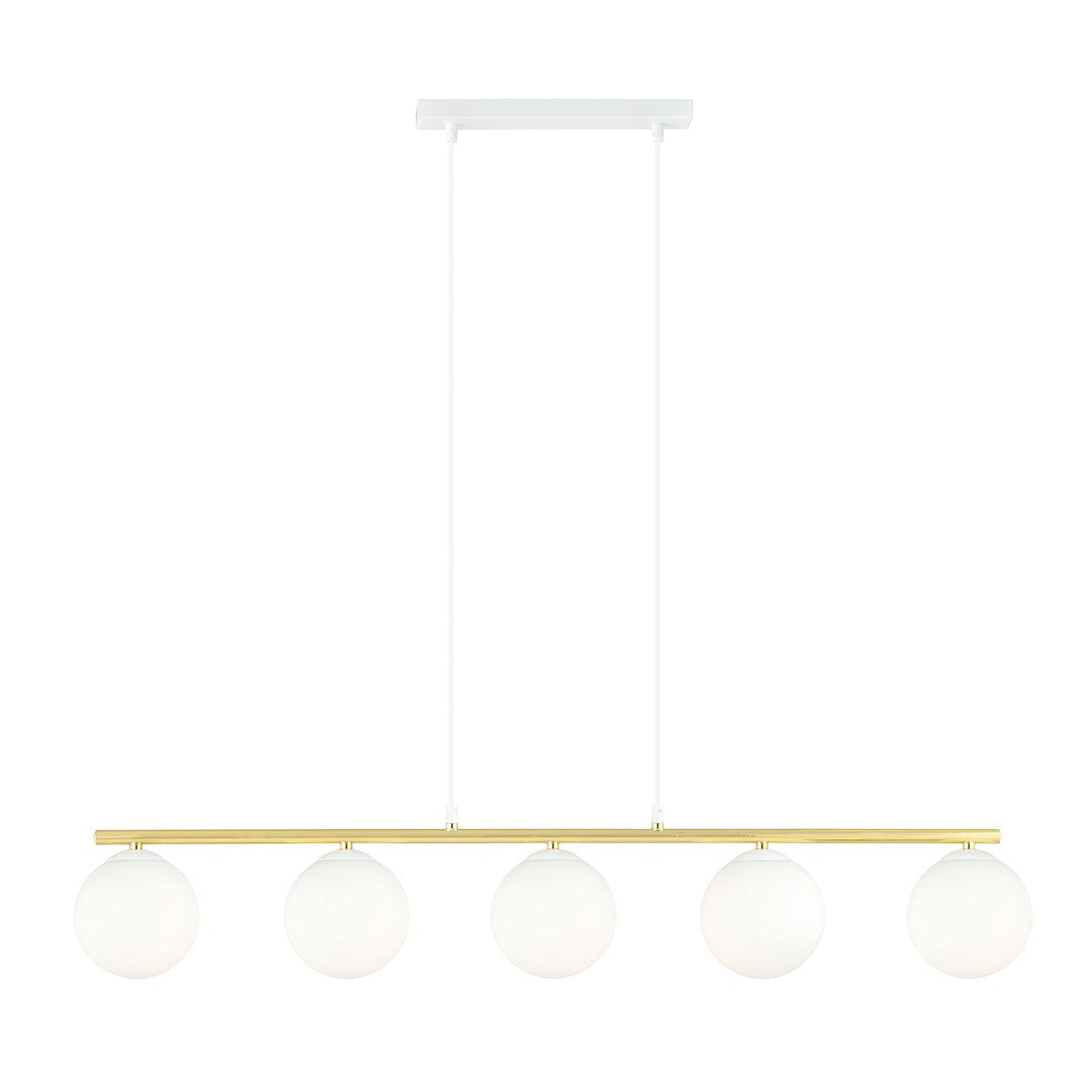 Loftlampe ALLORA 5 - Guld / Hvid - Nordic Unique