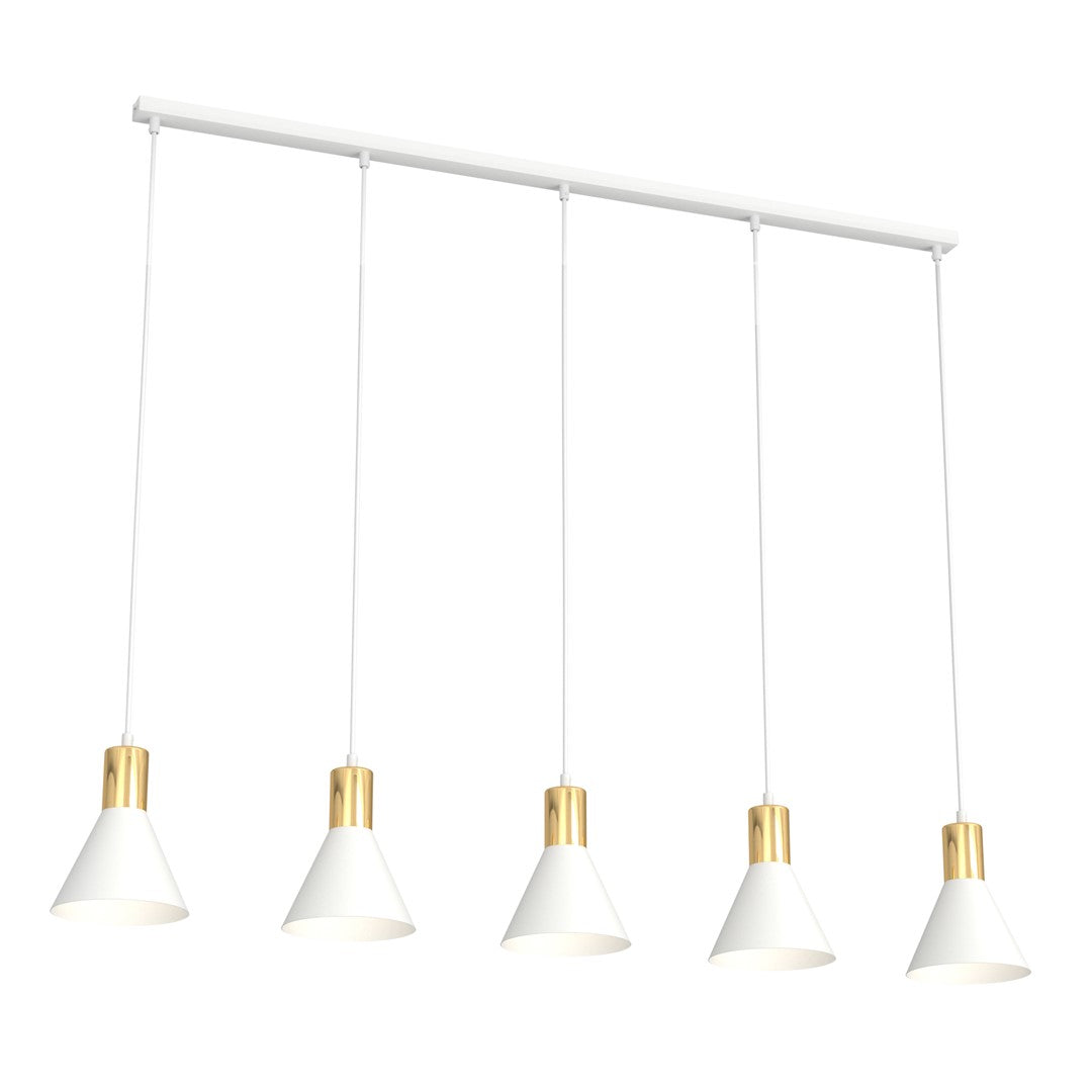 Loftlampe ROSA 5 - Hvid / Guld - Nordic Unique