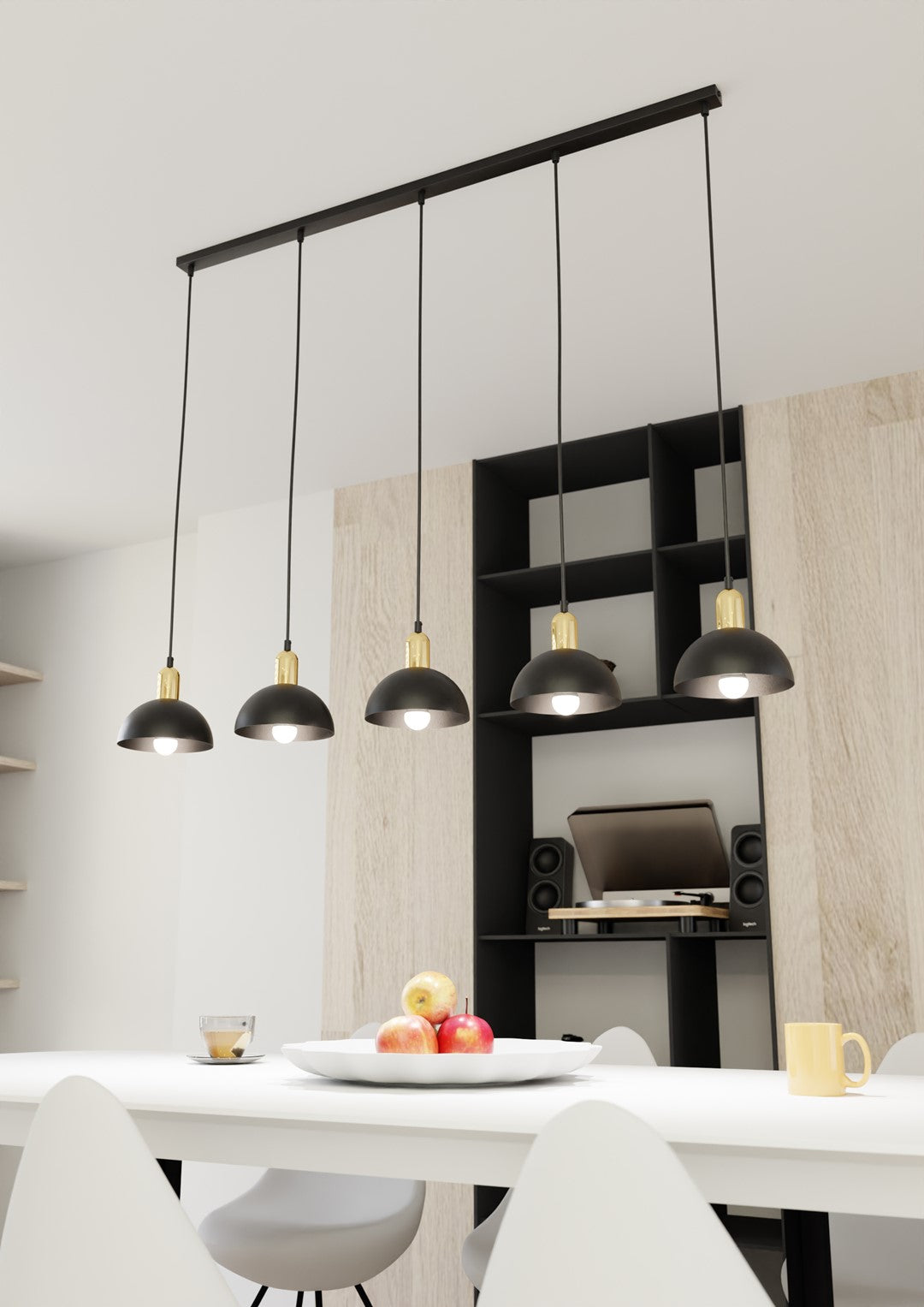 Loftlampe MOTOR 5 - Sort / Guld - Nordic Unique