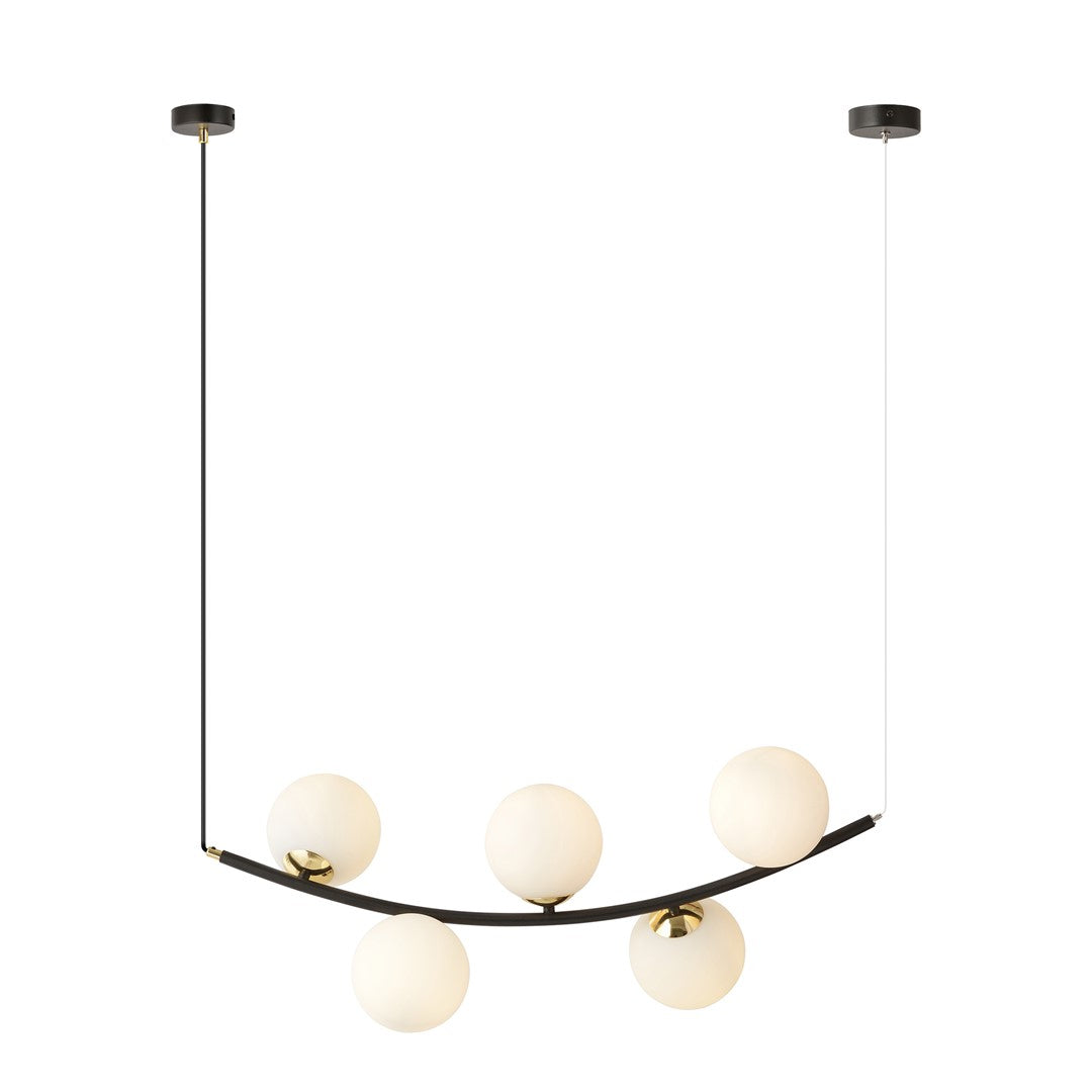 Loftlampe RITZ 5 - Sort / Guld / Hvid - Nordic Unique